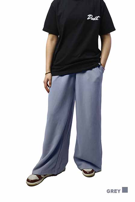 Women's Wide Leg Trouser Steel Grey