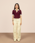 Vanta Wine Ribbed Polo