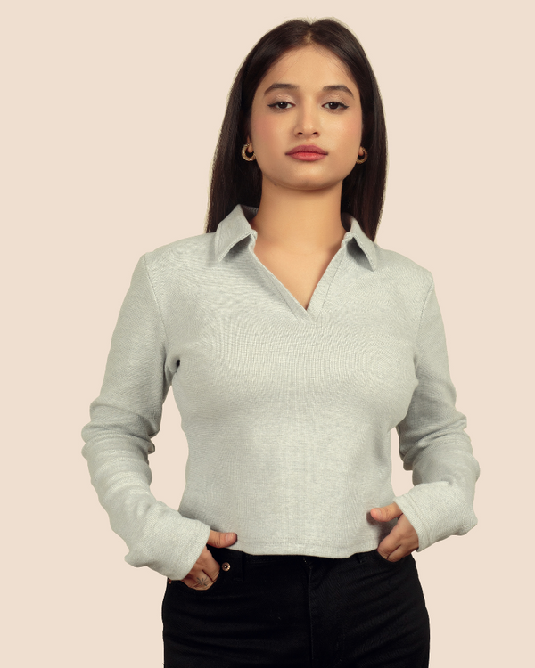 Heather Core Ribbed Polo
