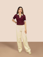 Vanta Wine Ribbed Polo