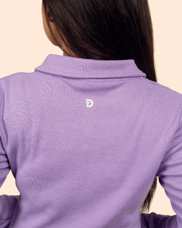Lavender Luxe Ribbed Polo