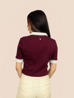Vanta Wine Ribbed Polo