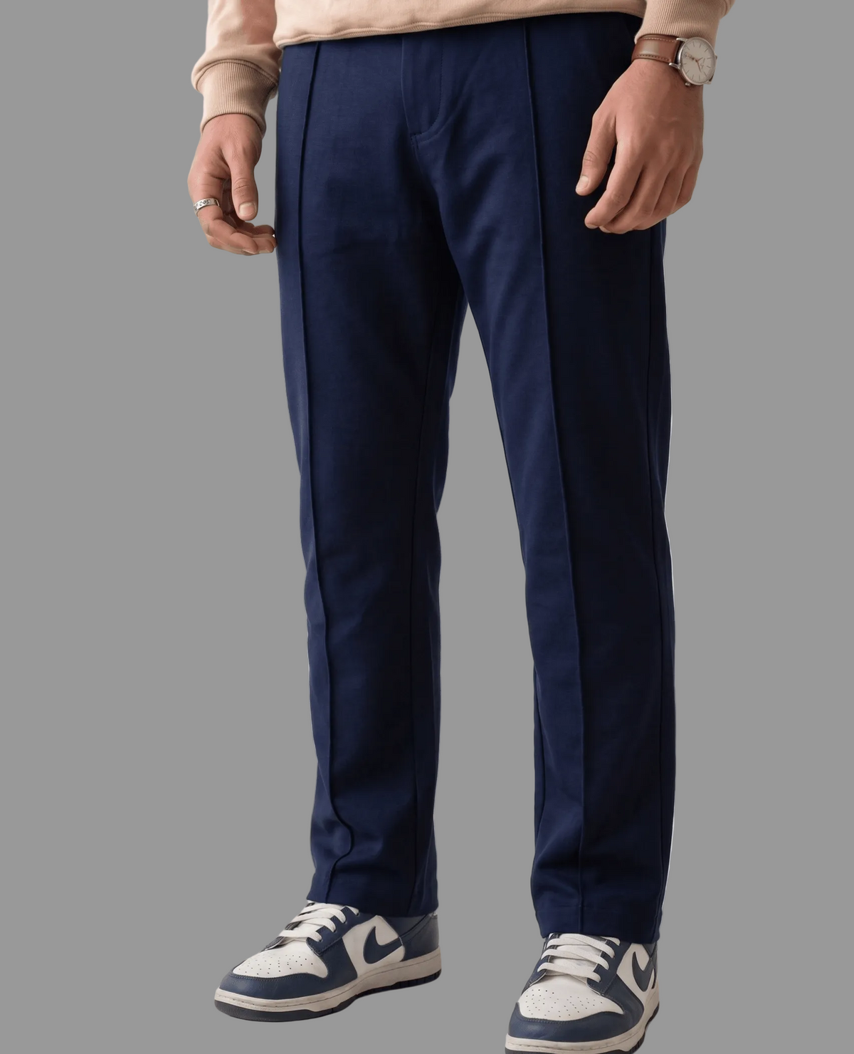 Patricks Blue Pleated Trouser