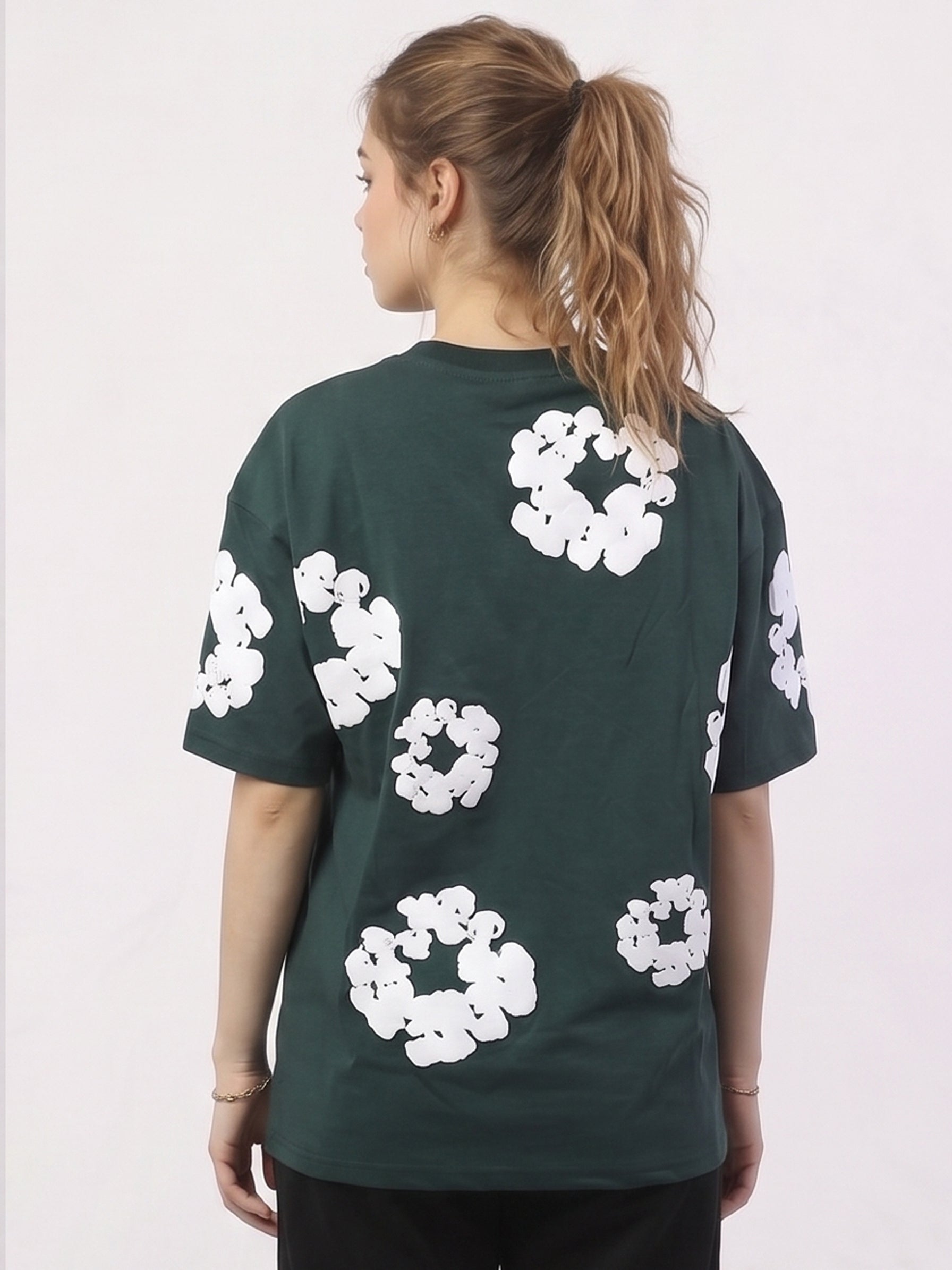 Cloud Bloom Tee Moss Green