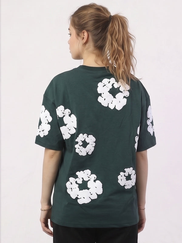 Cloud Bloom Tee Moss Green