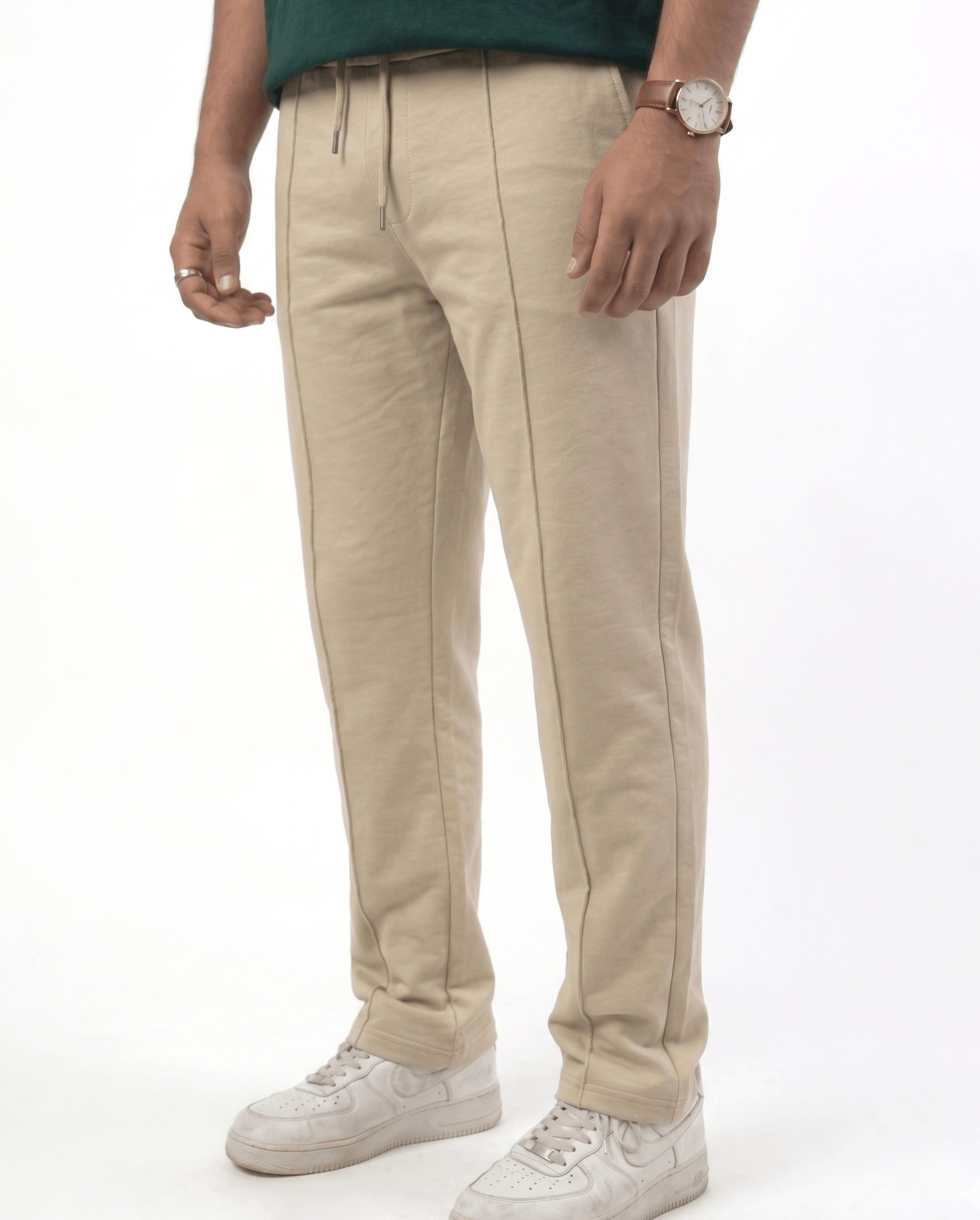 Dusky Beige Pleated Trouser