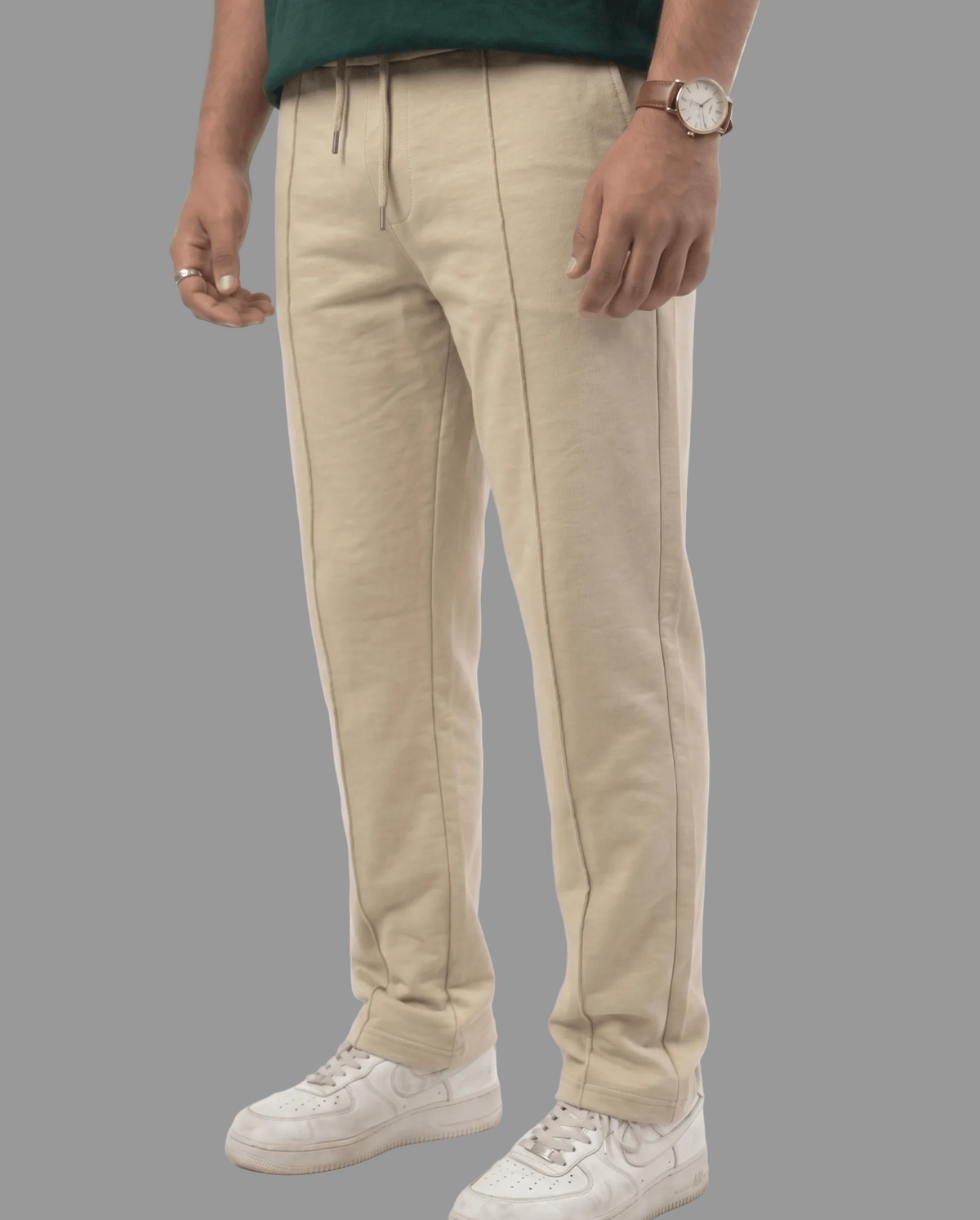 Dusky Beige Pleated Trouser
