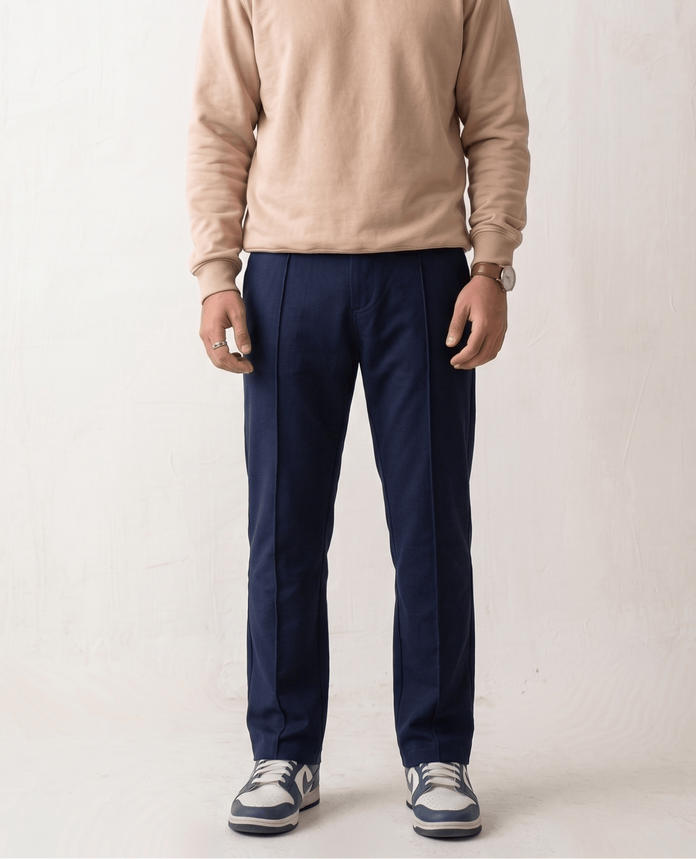 Patricks Blue Pleated Trouser