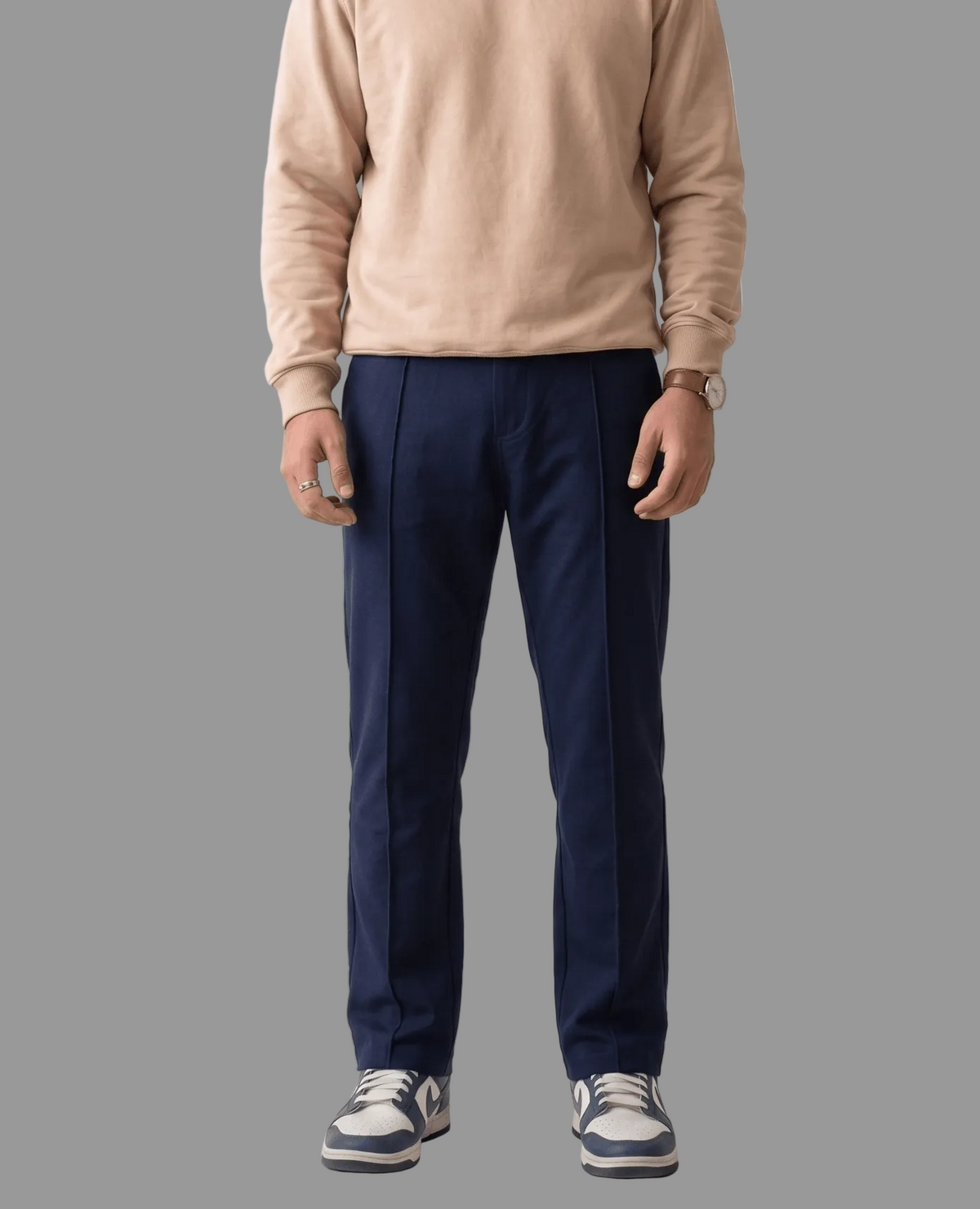 Patricks Blue Pleated Trouser