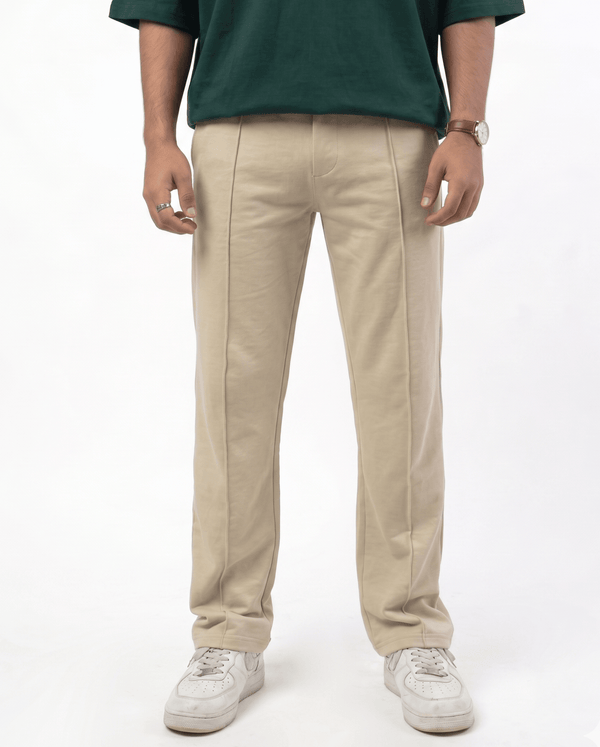Dusky Beige Pleated Trouser
