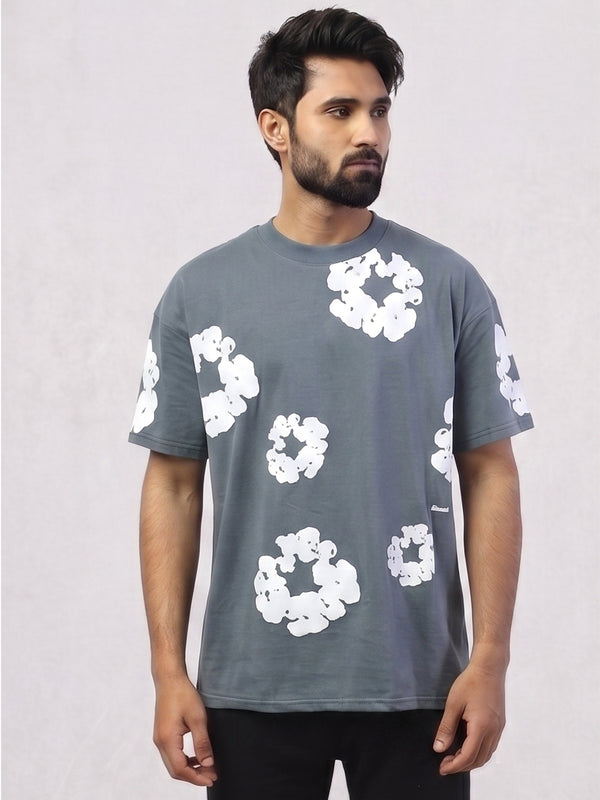 Cloud Bloom Tee Steel Grey