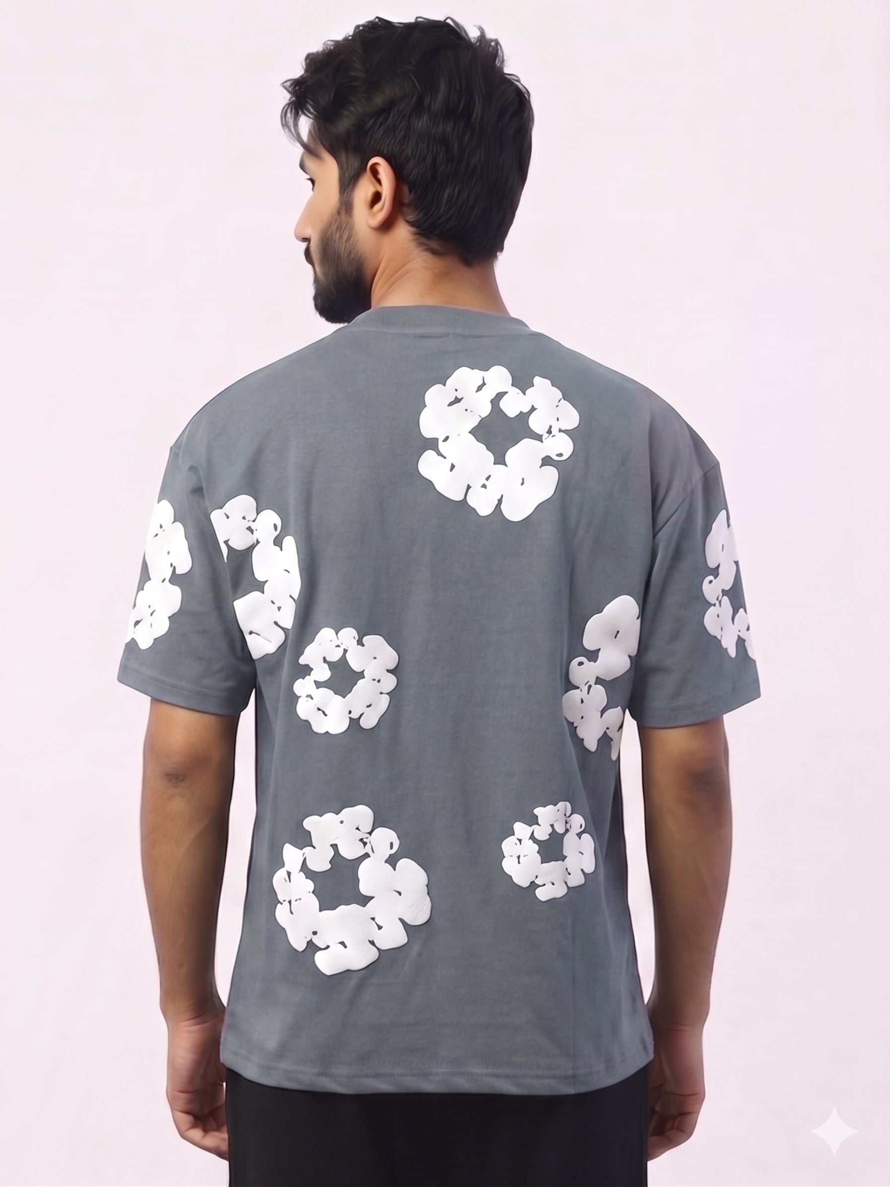 Cloud Bloom Tee Steel Grey